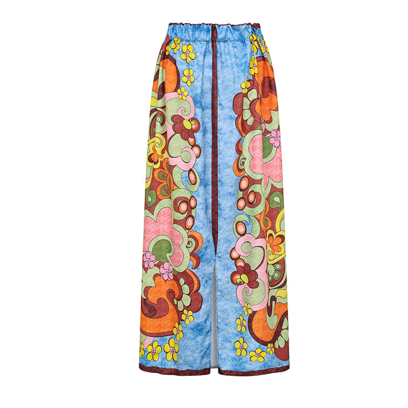 V Neck Ruffle Underwired Printed Backless One Piece Swimsuit and Skirt(Shipped on Jan 11th)