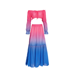 Flaxmaker 2Pack Off Shoulder Top and Cover Up Dress