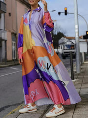 Casual Loose Slogan Printed Dress