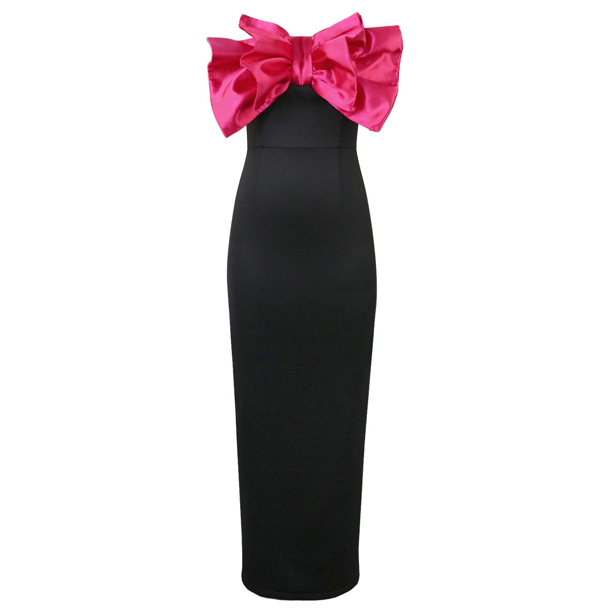 Plus Size Bandage Bowknot Design Bandeau Dress