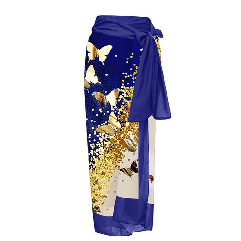 Sling Bow-tie One Piece Swimsuit and Sarong