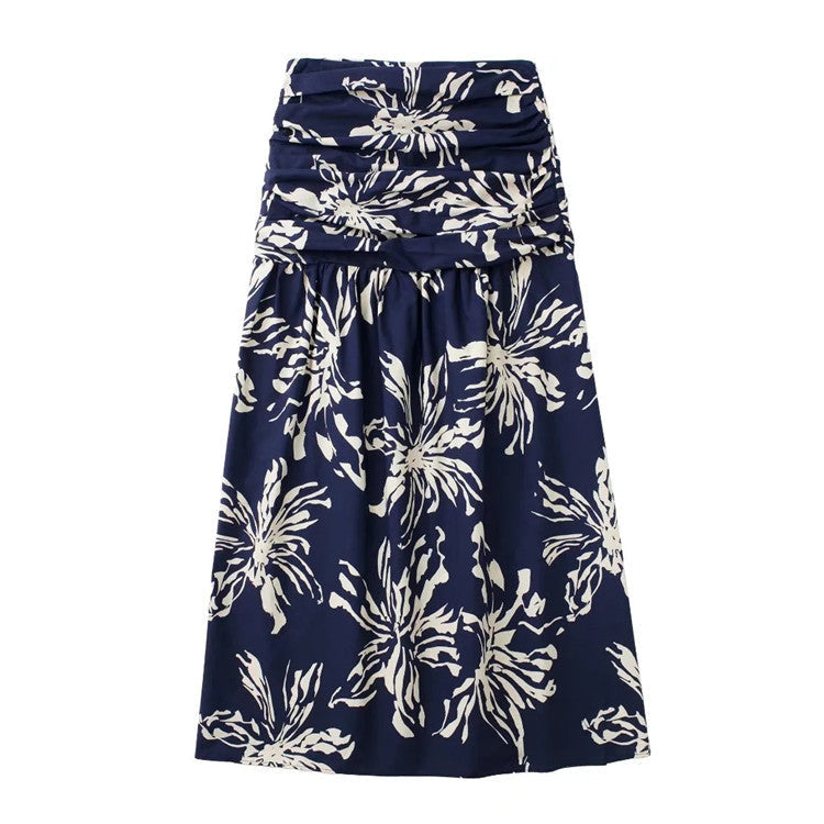 Flaxmaker Casual Printed Shirt and Skirt