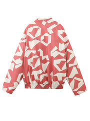 Zipper Printed Cotton Coat