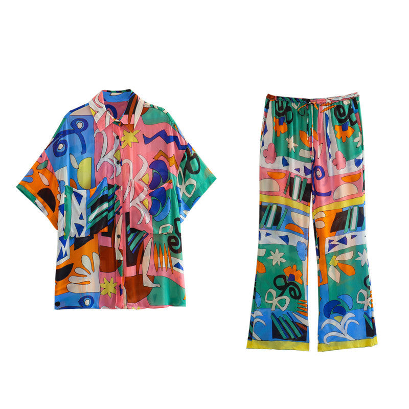 Short Sleeved  Shirt and Pants Set