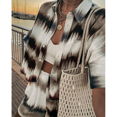 New Fashion Ombre Printed Two Piece Set