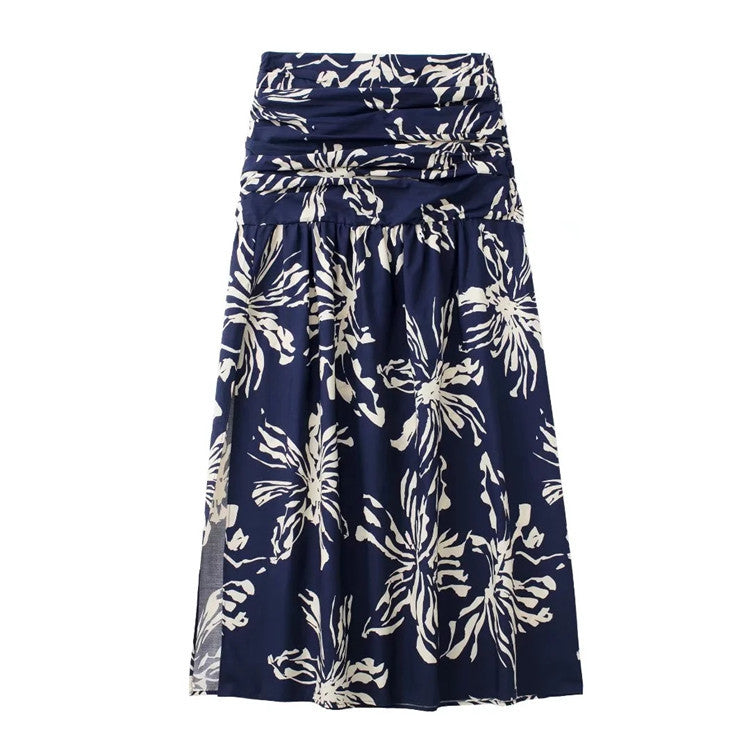 Flaxmaker Casual Printed Shirt and Skirt