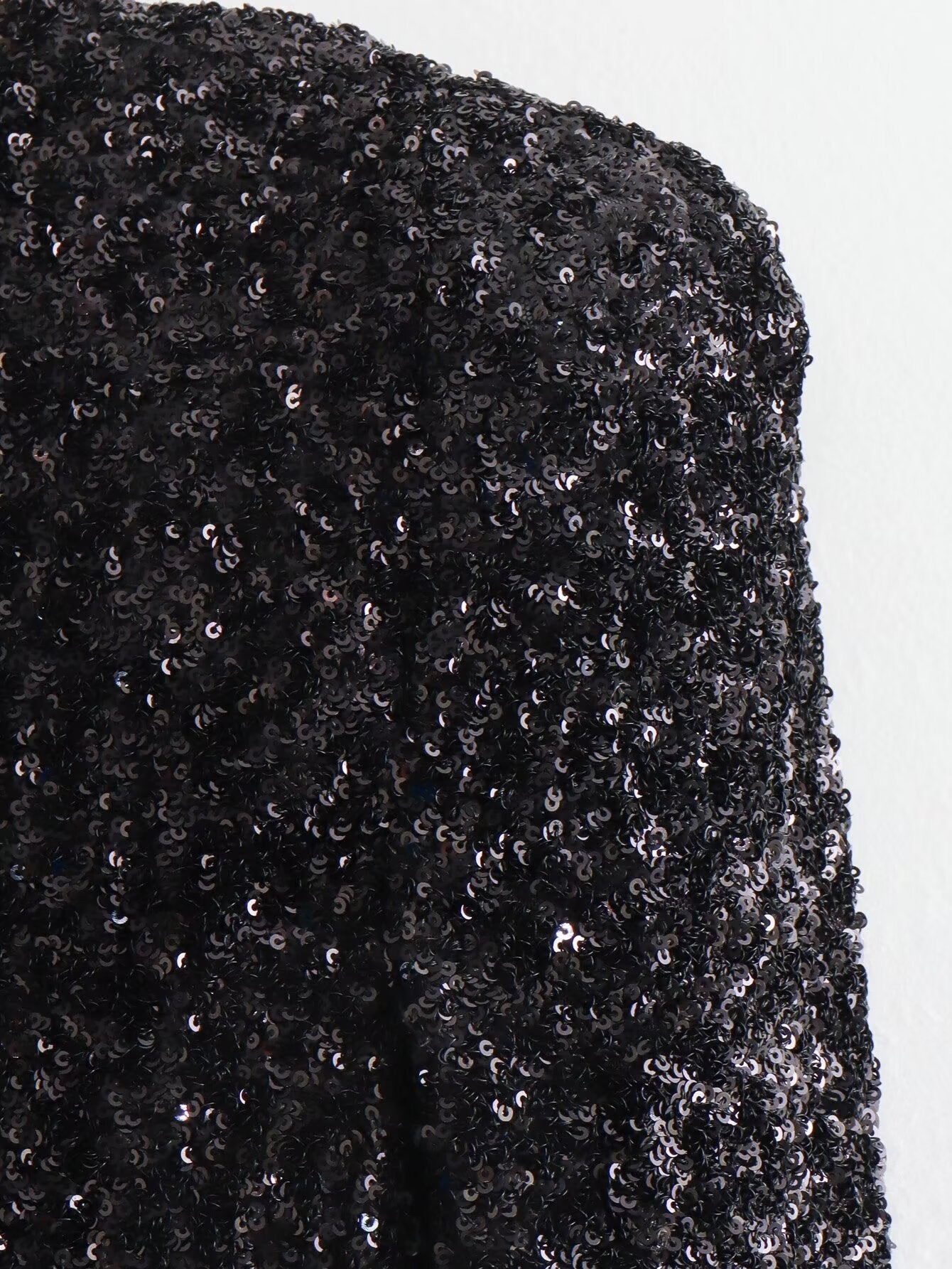 Sequin Backless Long-sleeved Party Dress