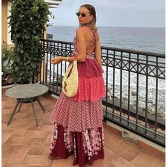 Ruffle Ethnic Maxi Dress