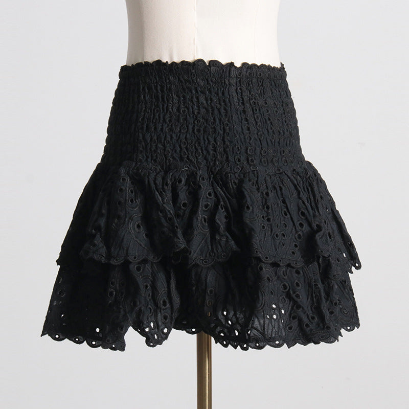 Ruffled Charmeuse Top and Skirt Set