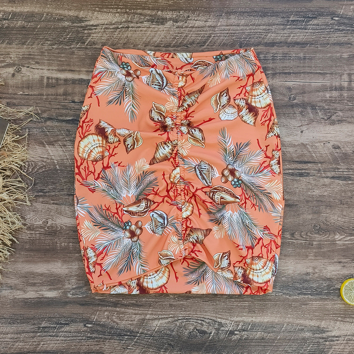 Jungle Printed Bandeau Bikini Swimsuit and Sarong