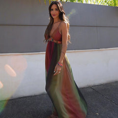 Sling Ombre Printed Dress