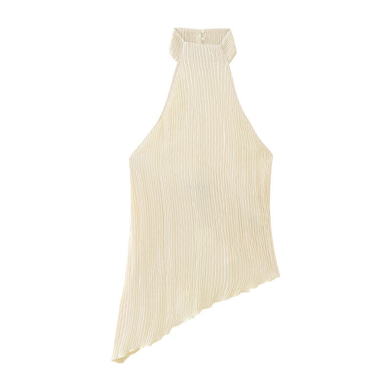 Halter Backless Solid Color Cami and Pants Set