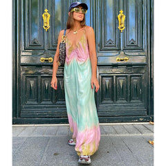 V Neck Bandhnu Lace up  Dress