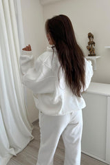 Velvet Stand Collar Long-sleeved  Hoodie Two Piece Set