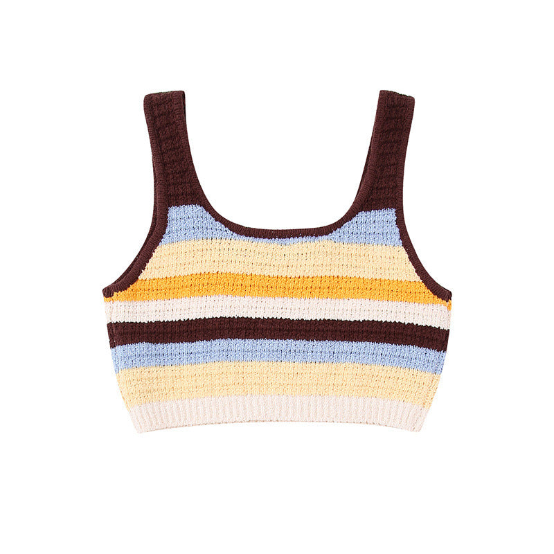 Loose Knit Striped Printed Three Piece Set