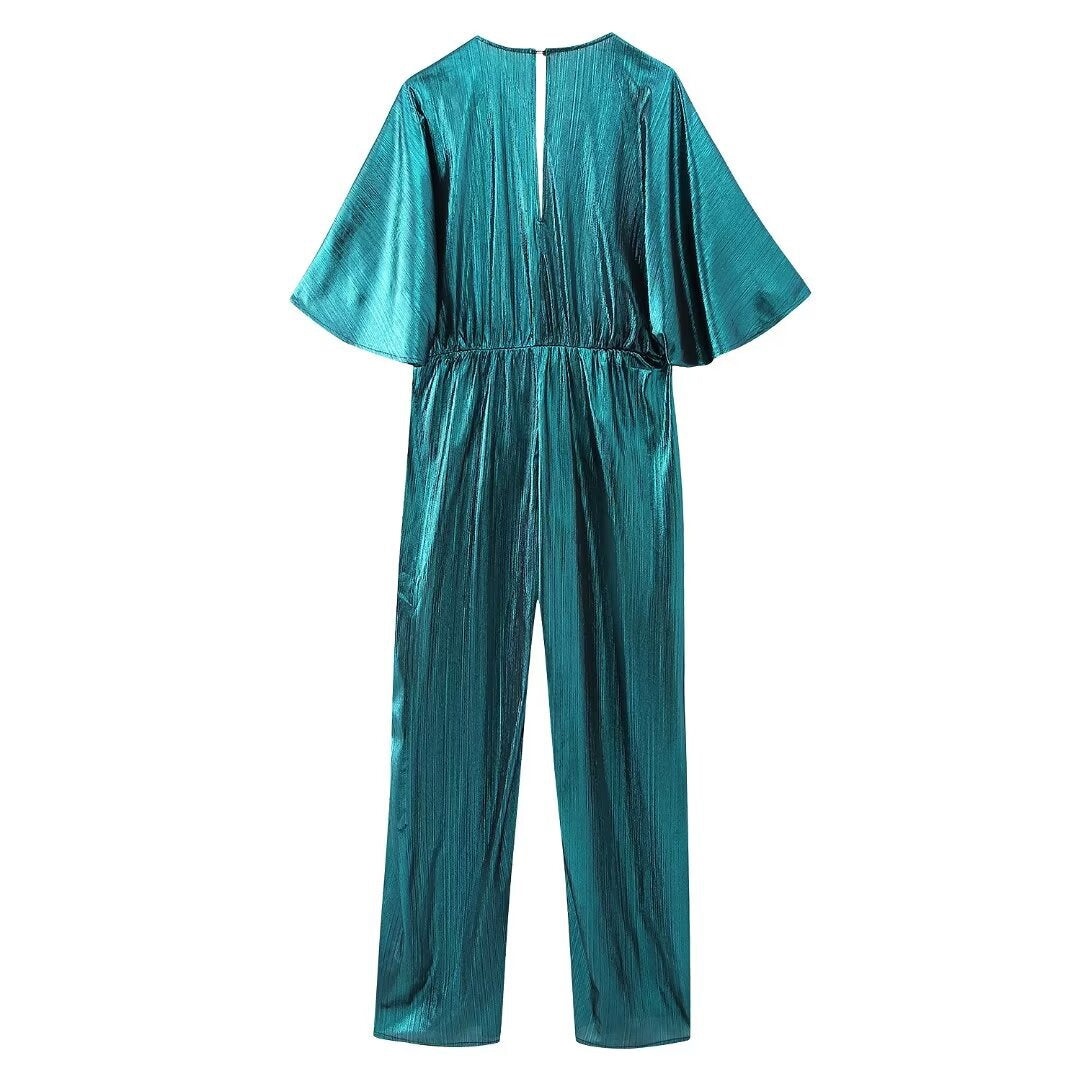 V Neck Cutout Jumpsuit
