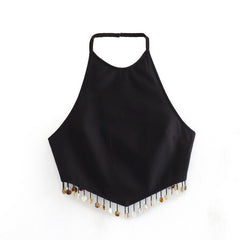 Ethnic Tassel Top and Culottes Set