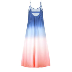Flaxmaker Gradient Color Block Dress