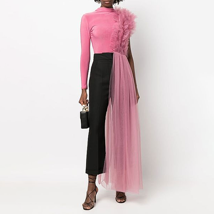 Flaxmaker Stereoscopic Yarn Breast Top Two Piece Set