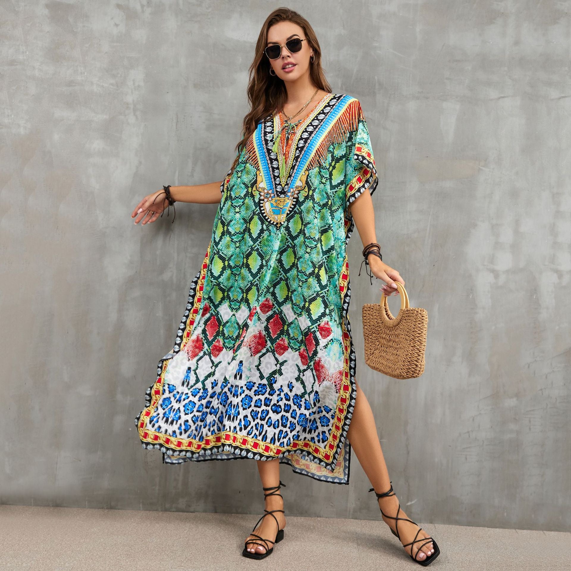 Printed Beach Holiday Cover Up