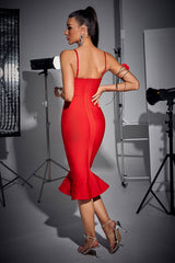 Rhinestone Sling Fishtail Dress