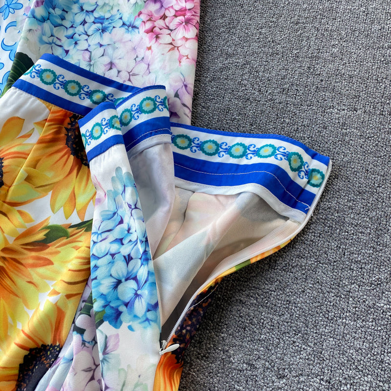 Flaxmaker Blossom Color Block Two Piece Set