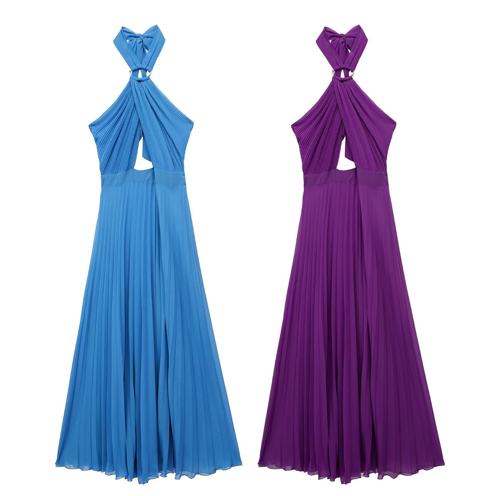 Halter Cutout Backless Dress