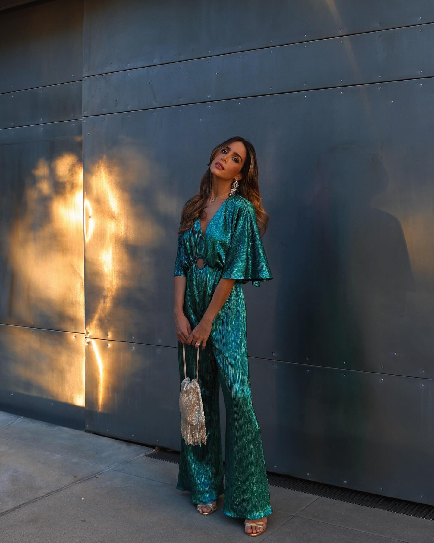 V Neck Cutout Jumpsuit