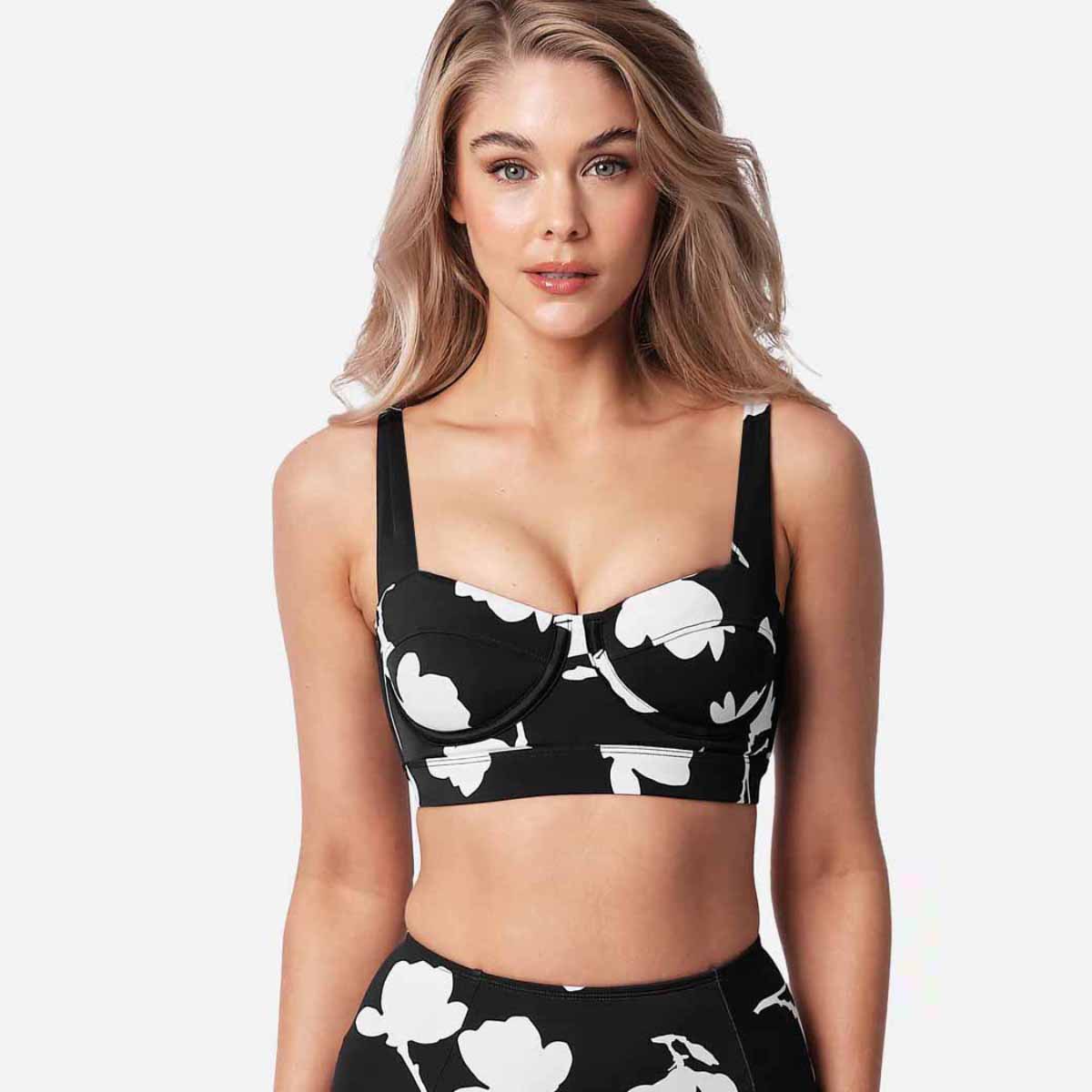 Plus Size Printed  High Waist Bikini Swimsuit