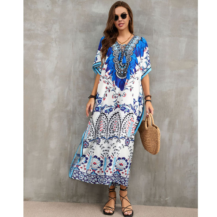 Printed Beach Holiday Cover Up