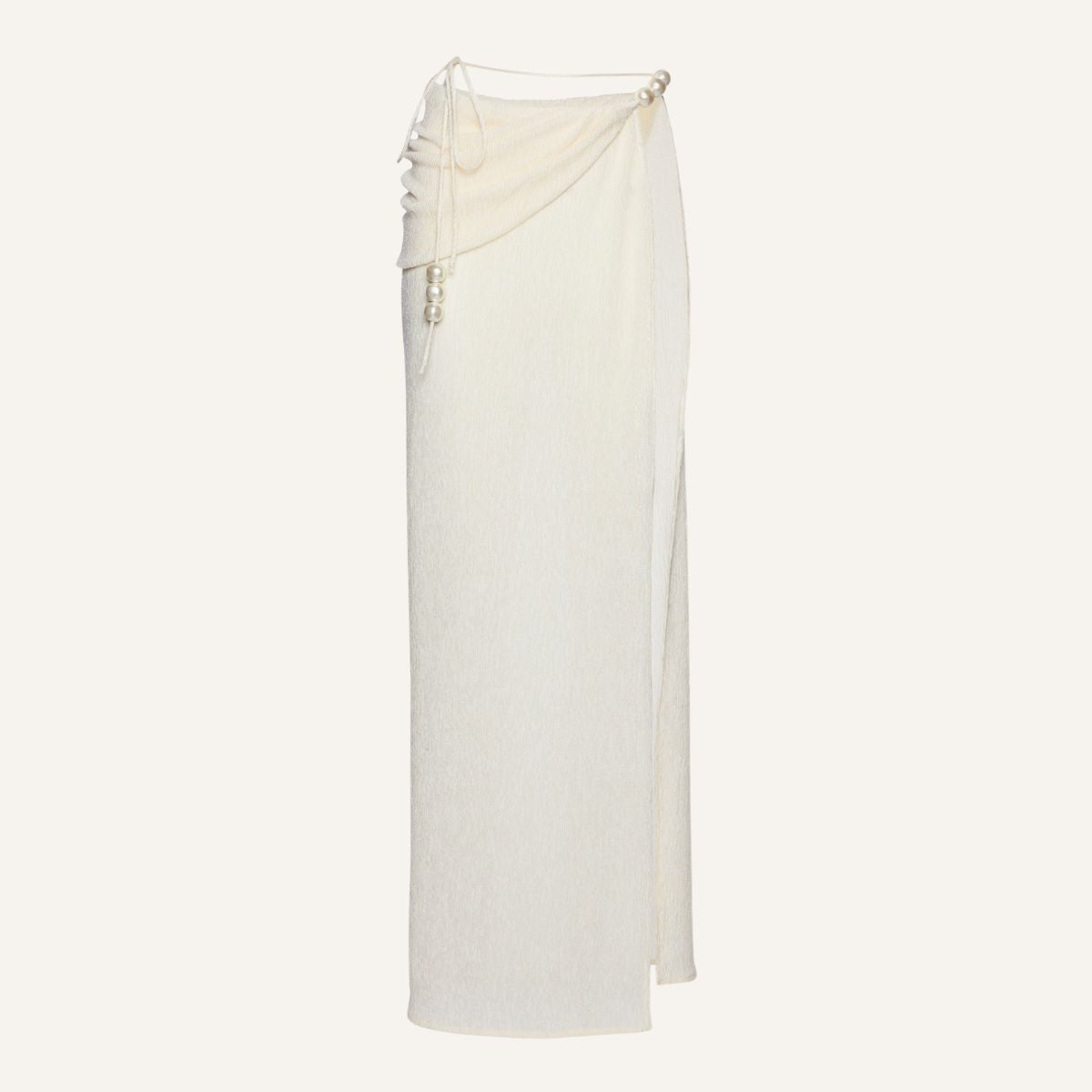 Halterneck Pearl Bandeau High Waist Bikini Swimsuit and Sarong (Shipped on Jan 13th)