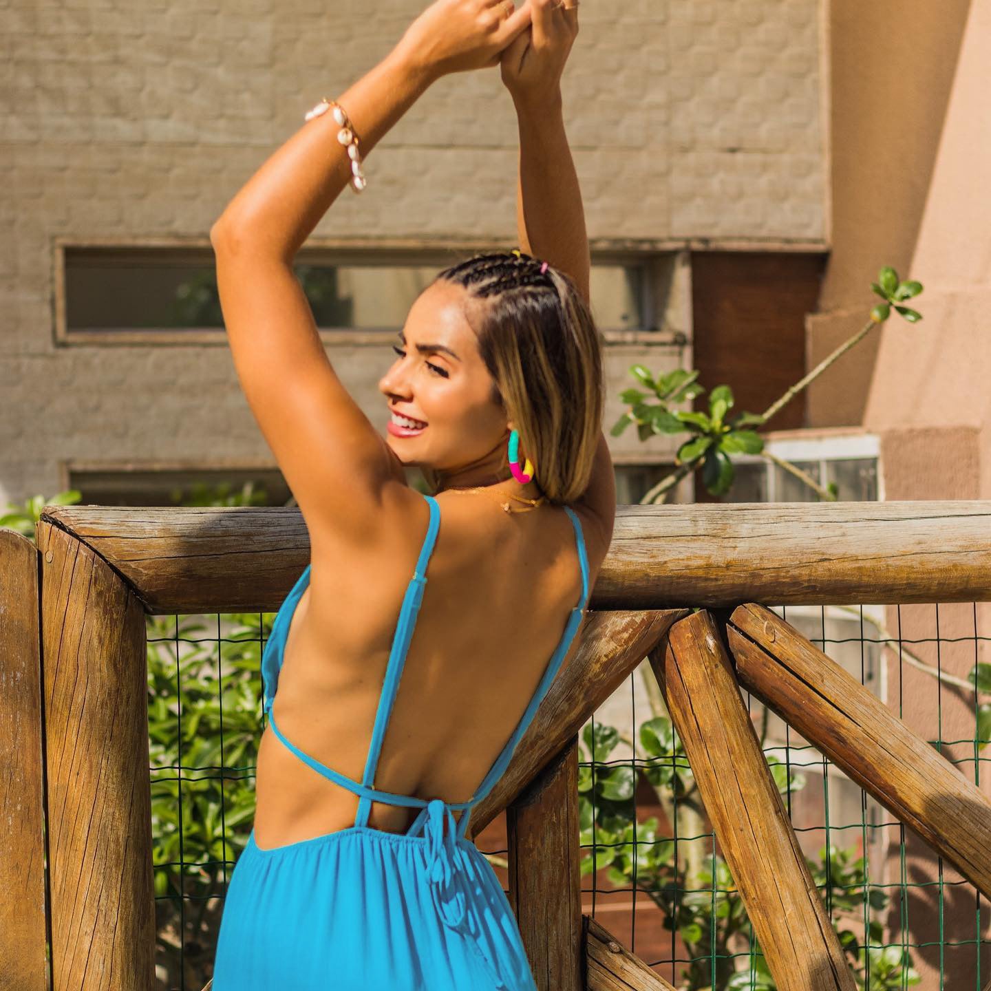 Cut out Halter Midi Dress