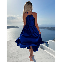 Off Shoulder Halter Maxi Dress