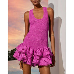 Ruffle Cutout Sling Mini Dress