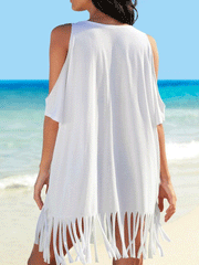 Letter Tassels Batwing Sleeves Tops