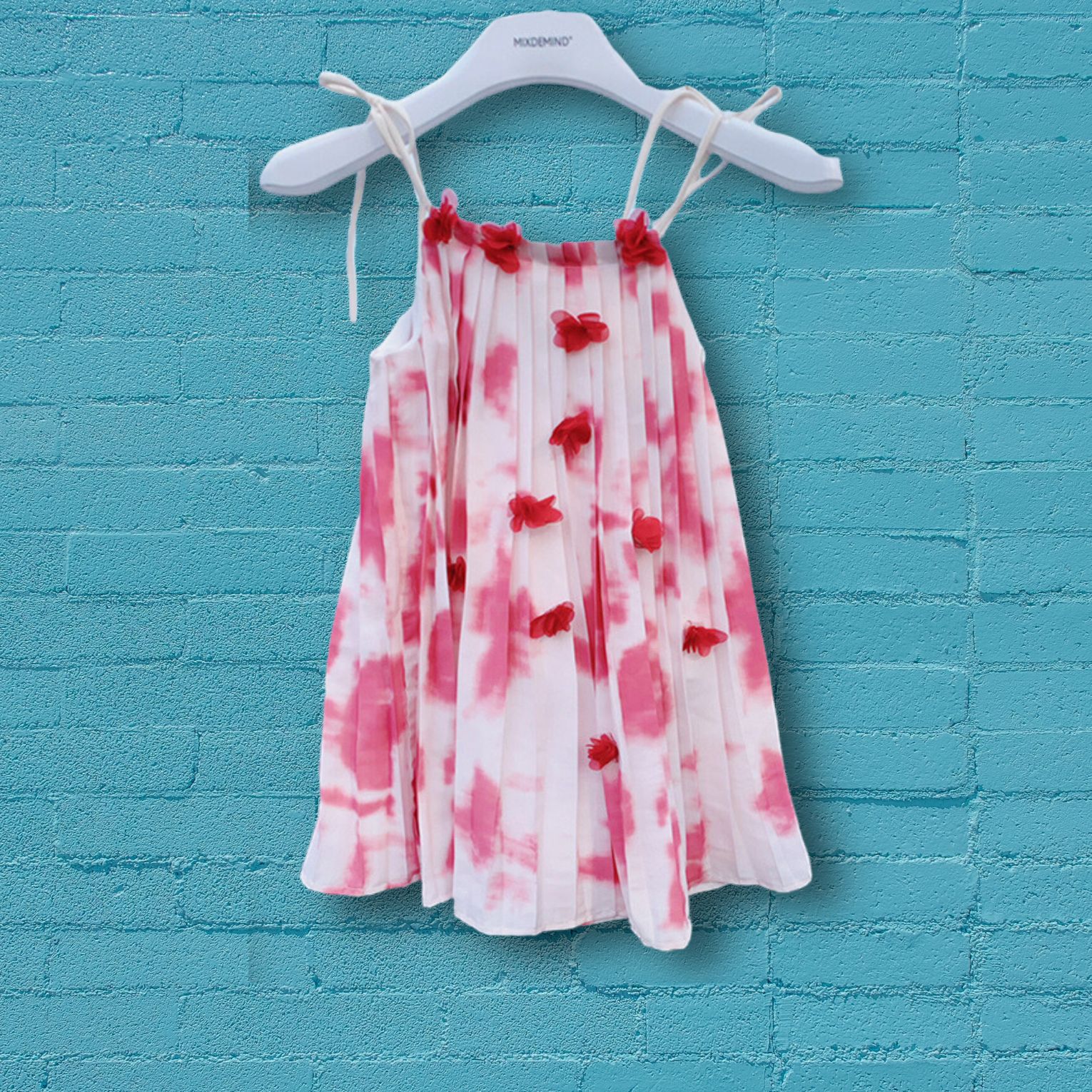Kid 3D Flower Tie-dye Dress
