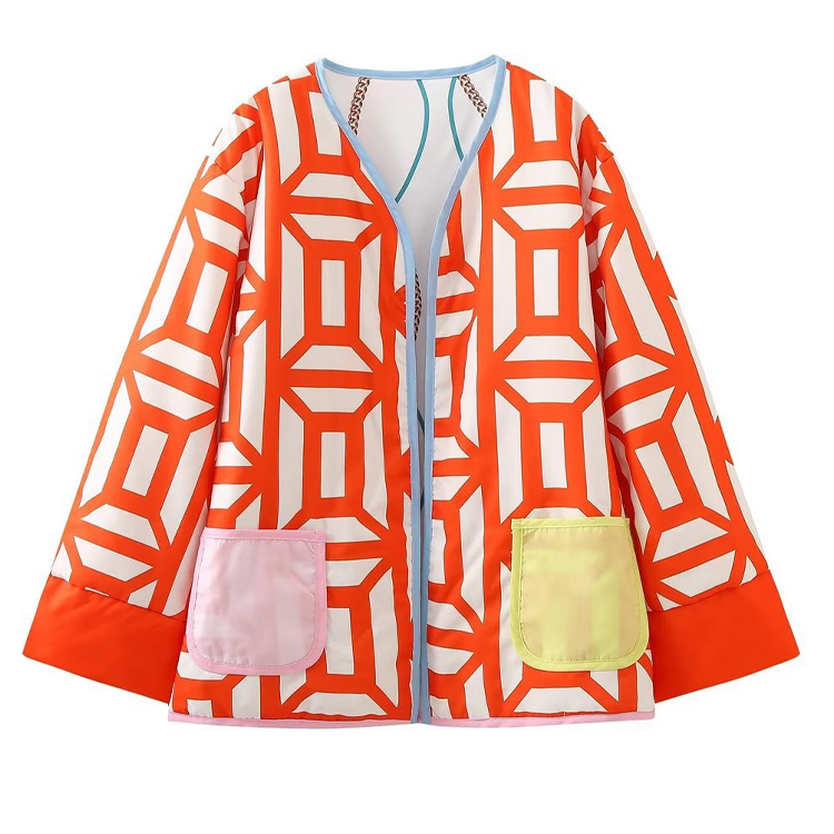 Printed Reversible Cotton Coat