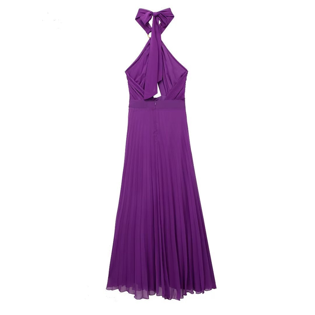 Halter Cutout Backless Dress