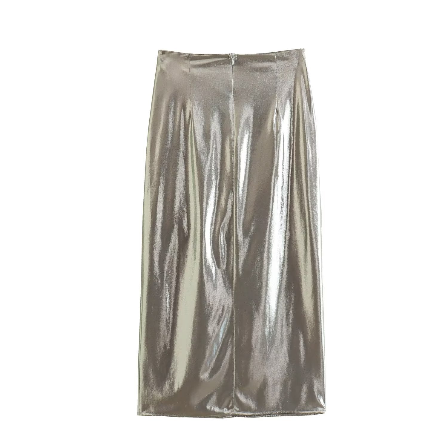 Halter Silver Solid Color Cami and Skirt Set