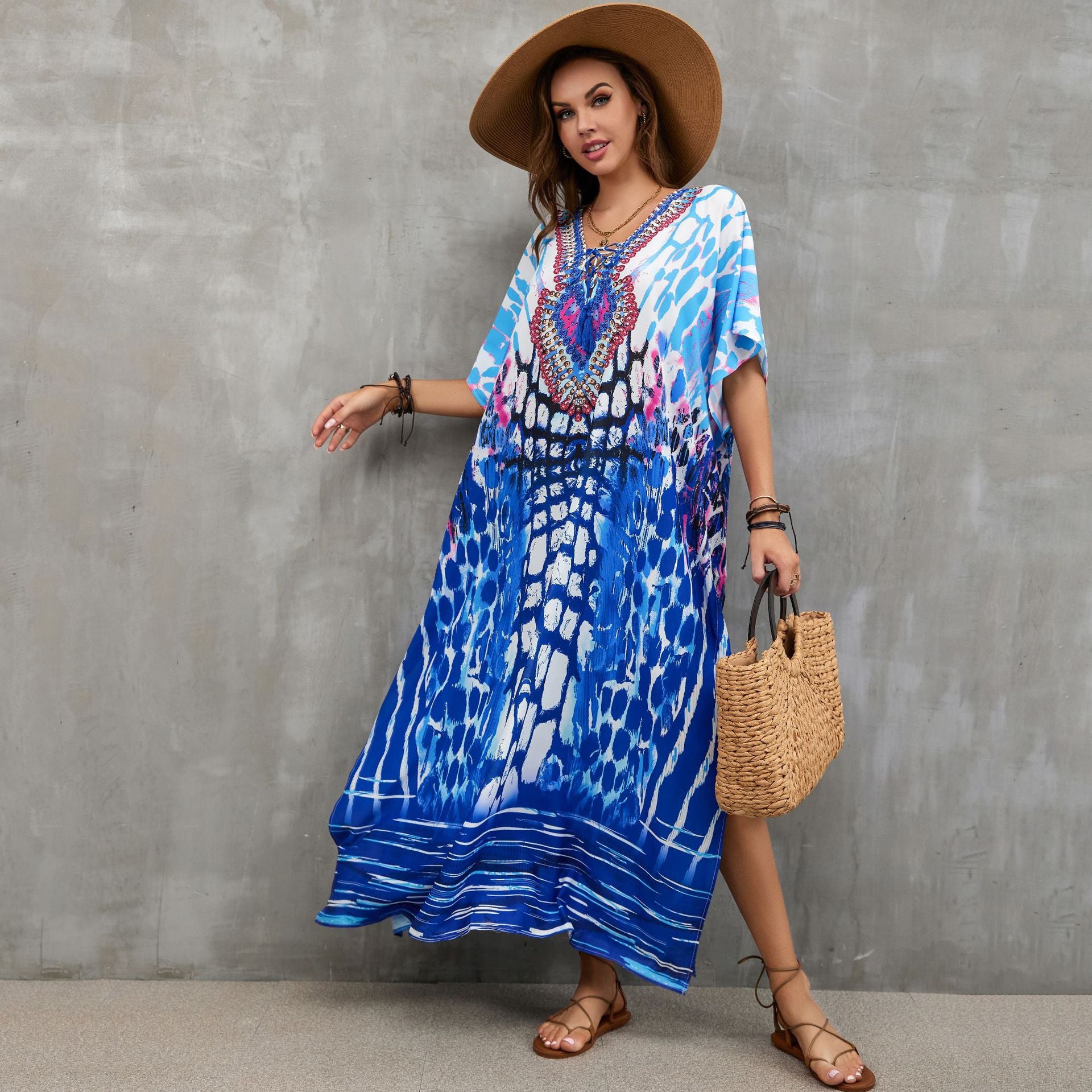Printed Beach Holiday Cover Up