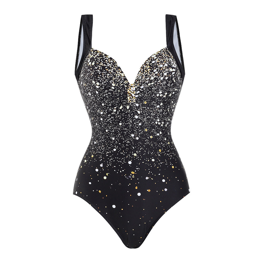 Printed One Piece Swimsuit and Sarong Flaxmaker
