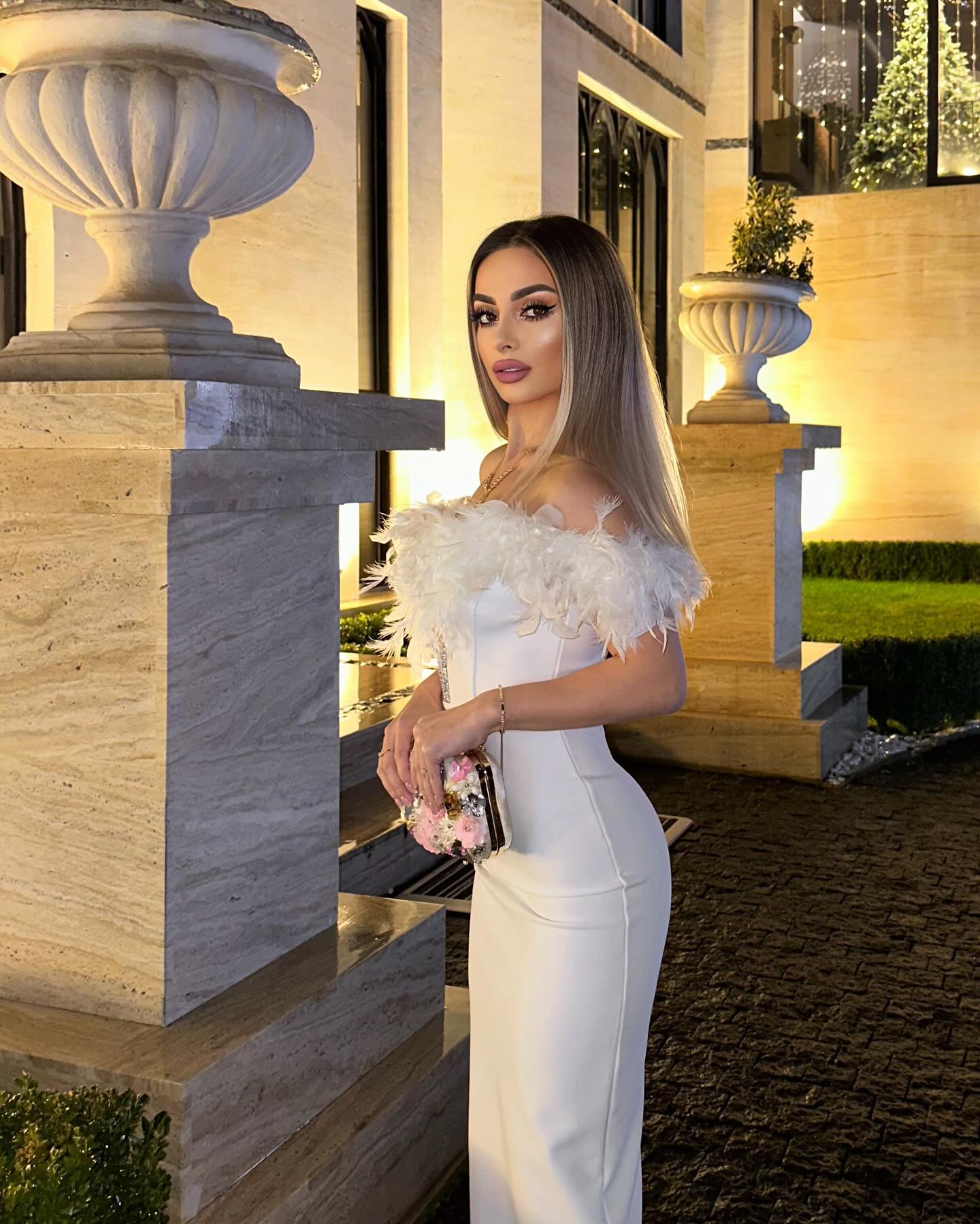 Sexy Bandeau Feathers Dress