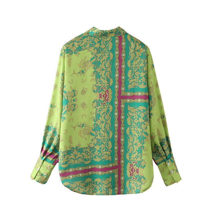 Casual Printed Two piece Shirt and Pants Set Flaxmaker