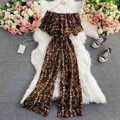 Flaxmaker Floral Waist Slimming Peplum Off Shoulder Jumpsuit