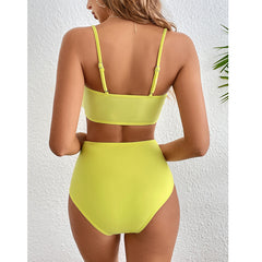 Flaxmaker 3D Flower Yellow Bikini Swimsuit
