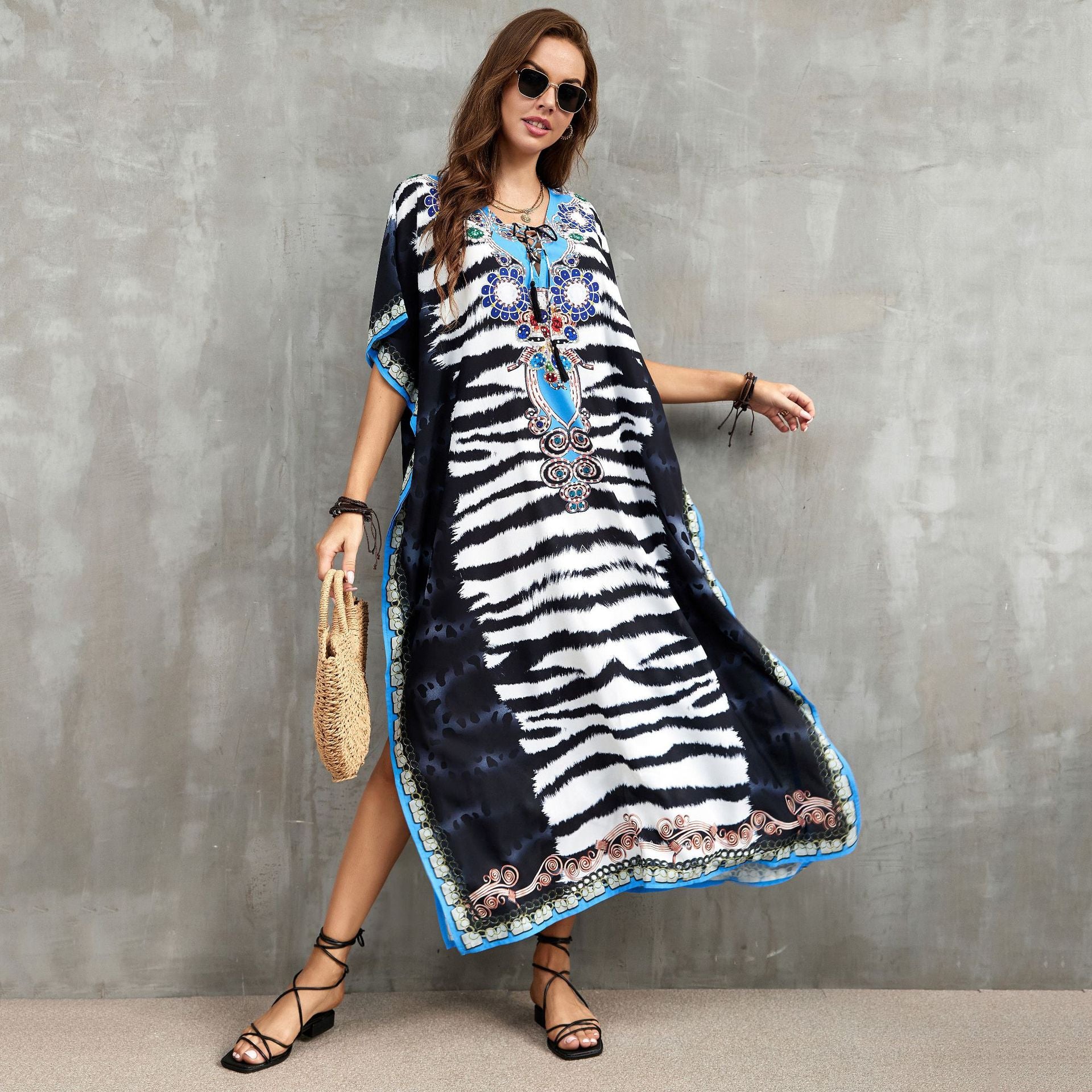 Printed Beach Holiday Cover Up