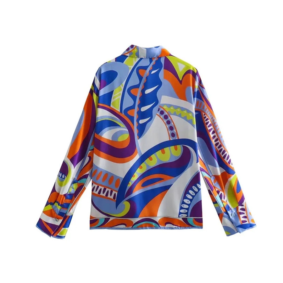 Casual Printed Two Piece Shirt and Shorts Set Flaxmaker