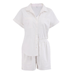 Cotton Linen Shirt and Shorts