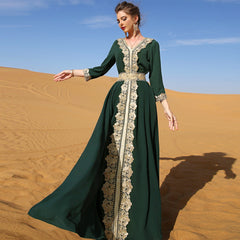 Elegant Vintage Embroidered Lace Dress