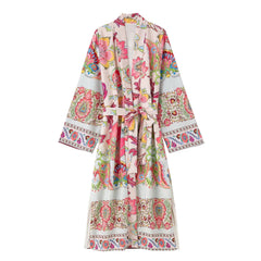Lace Up Casual Printed Two Piece Set